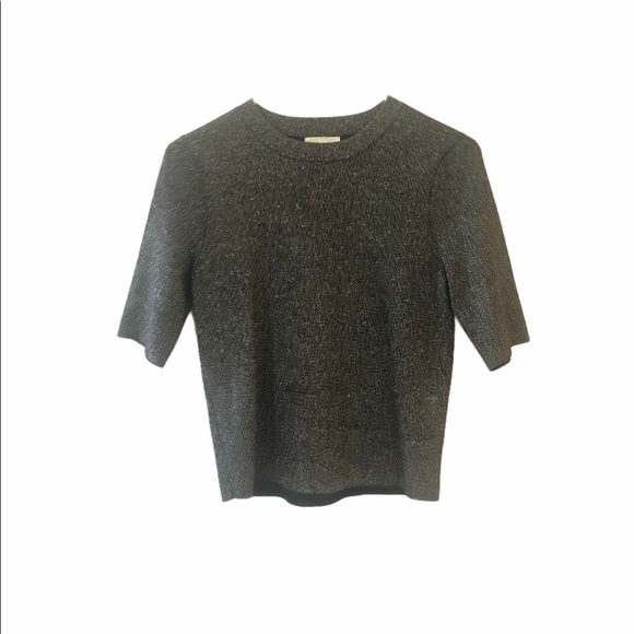 Leith Tops - Leith Dark Silver Glitter Sweater Top
